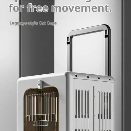 Ziggy Pupps Dog and cat Foldable Pet Trolley Case Portable Travel Carrier for Cats and Dogs Grey