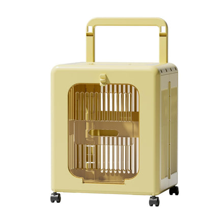 Ziggy Pupps Dog and cat Foldable Pet Trolley Case Portable Travel Carrier for Cats and Dogs Yellow