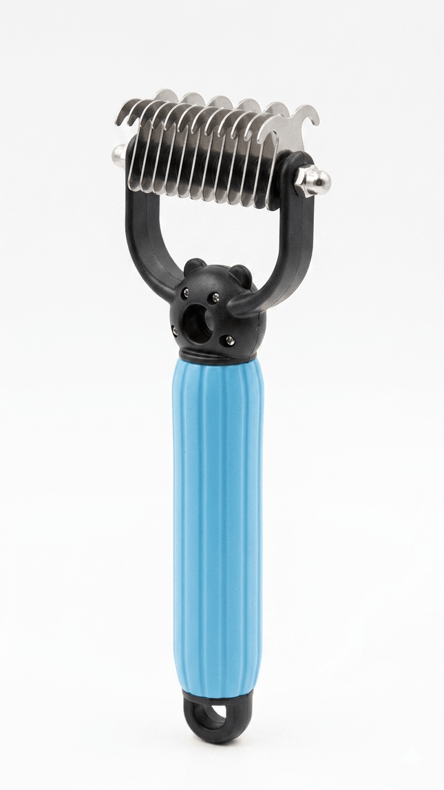 Ziggy Pupps Dog and cat Grooming Rake for Long Haired Pets  Removes Knots And Mats Safely