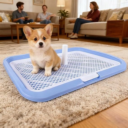 Ziggy Pupps Dog and cat Holder Mesh Pad Tray Doggie Toilet Potty Trainer Pee Pad Holder Dogs Blue Size 65 × 50 cm
