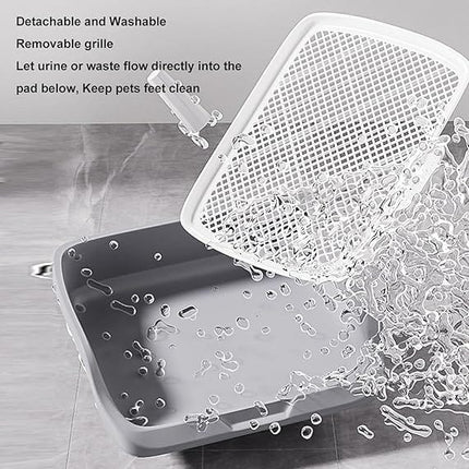 Ziggy Pupps Dog and cat Holder Mesh Pad Tray Doggie Toilet Potty Trainer Pee Pad Holder Dogs Gray