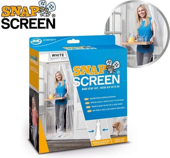 Ziggy Pupps Dog and cat JML Snap Screen Magnetic Door Mesh White Bugs Out Fresh Air In Size 100x200
