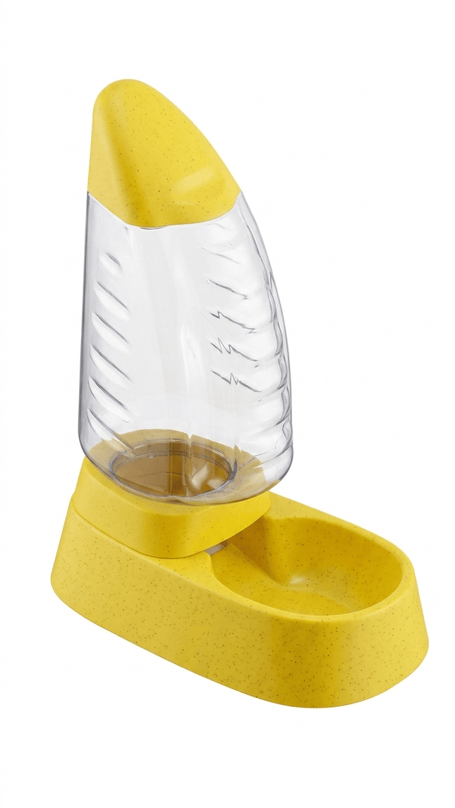 Ziggy Pupps Dog and cat Large Capacity Gravity Pet Food Dispenser Yellow