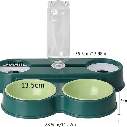 Ziggy Pupps Dog and cat Multi Functional Pet Food and Water Feeder with Automated Bottle Blue