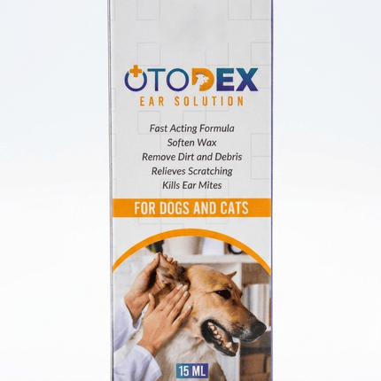 Ziggy Pupps Dog and cat Otodex Ear Solution Fast Acting Treatment for Ear Mites Wax And Debris 15ml