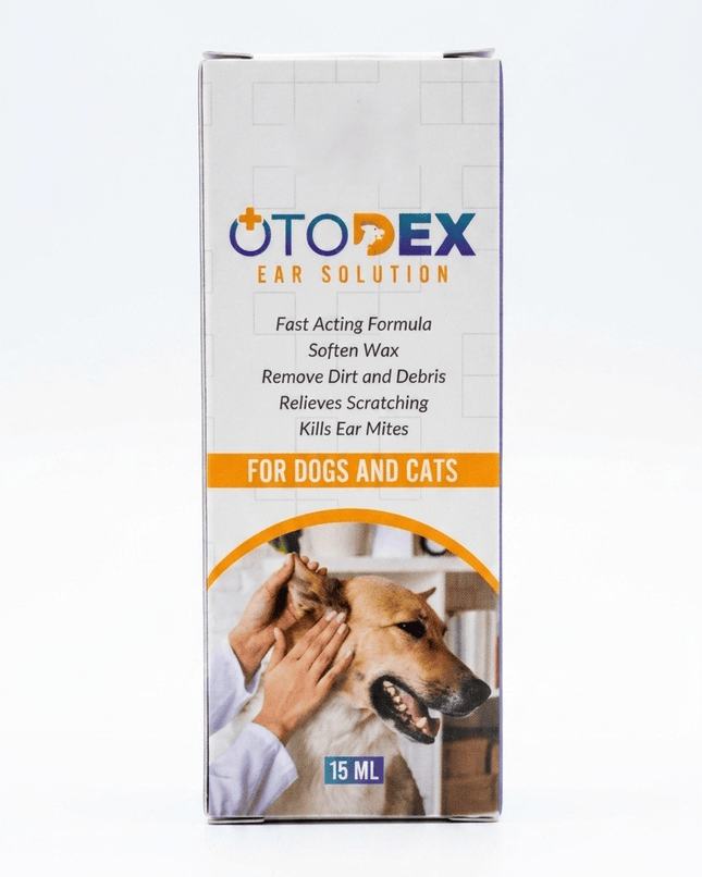 Ziggy Pupps Dog and cat Otodex Ear Solution Fast Acting Treatment for Ear Mites Wax And Debris 15ml