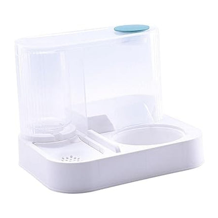 Ziggy Pupps Dog and cat Pet Feeder 2-in-1 Automatic Pet Feeder And Water Dispenser Station White in green