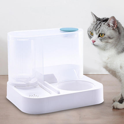 Ziggy Pupps Dog and cat Pet Feeder 2-in-1 Automatic Pet Feeder And Water Dispenser Station White in green