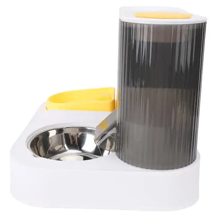 Ziggy Pupps Dog and cat Pet Feeder 2-in-1 Automatic Pet Feeder And Water Dispenser Station Yellow