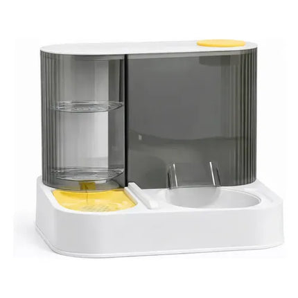 Ziggy Pupps Dog and cat Pet Feeder 2-in-1 Automatic Pet Feeder And Water Dispenser Station Yellow