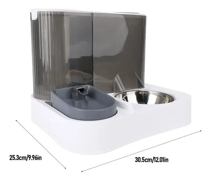 Ziggy Pupps Dog and cat Pet Feeder New Fountain With Feeder And Dispenser 3 In 1