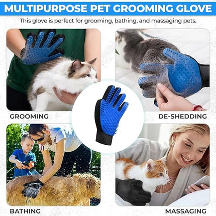 Ziggy Pupps Dog and cat Pet Hair Remover Glove Gentle Grooming Brush for Dogs and Cats