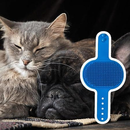 Ziggy Pupps Dog and cat Pet Massage And Grooming Glove Durable Rubber Bathing Tool Blue