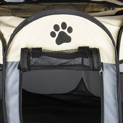 Ziggy Pupps Dog and cat Pet playpen for small dogs And cats foldable dog kennel Medium Off-White