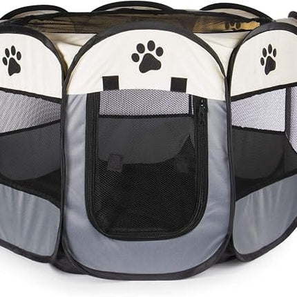 Ziggy Pupps Dog and cat Pet playpen for small dogs And cats foldable dog kennel Medium Off-White