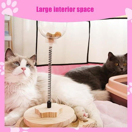 Ziggy Pupps Dog and cat Pet playpen for small dogs And cats foldable dog kennel Medium Pink & Off-White