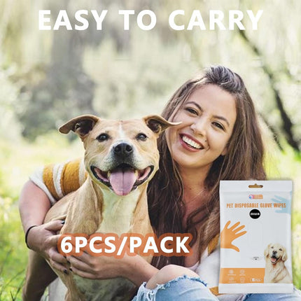 Ziggy Pupps Dog and cat Pet Wipes for Dogs And Cats Hypoallergenic Grooming And Cleaning 6 pcs