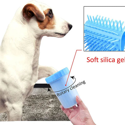 Ziggy Pupps Dog and cat Portable Dog Paw Cleaner Cup Soft Silicone Bristles Pet Foot Washer and Mud Remover for Dogs and Cats