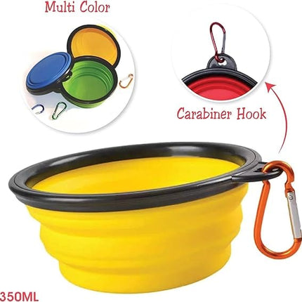 Ziggy Pupps Dog and cat Portable Foldable Pet Bowl Travel Feeder for Food and Water