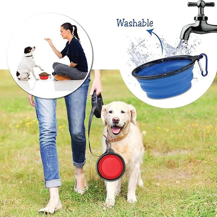 Ziggy Pupps Dog and cat Portable Foldable Pet Bowl Travel Feeder for Food and Water