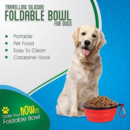 Ziggy Pupps Dog and cat Portable Foldable Pet Bowl Travel Feeder for Food and Water