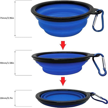 Ziggy Pupps Dog and cat Portable Foldable Pet Bowl Travel Feeder for Food and Water