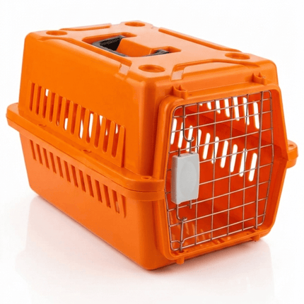Ziggy Pupps Dog and cat Portable Pet Travel Carrier Sturdy Ventilated Crate for Cats and Small Dogs Orange