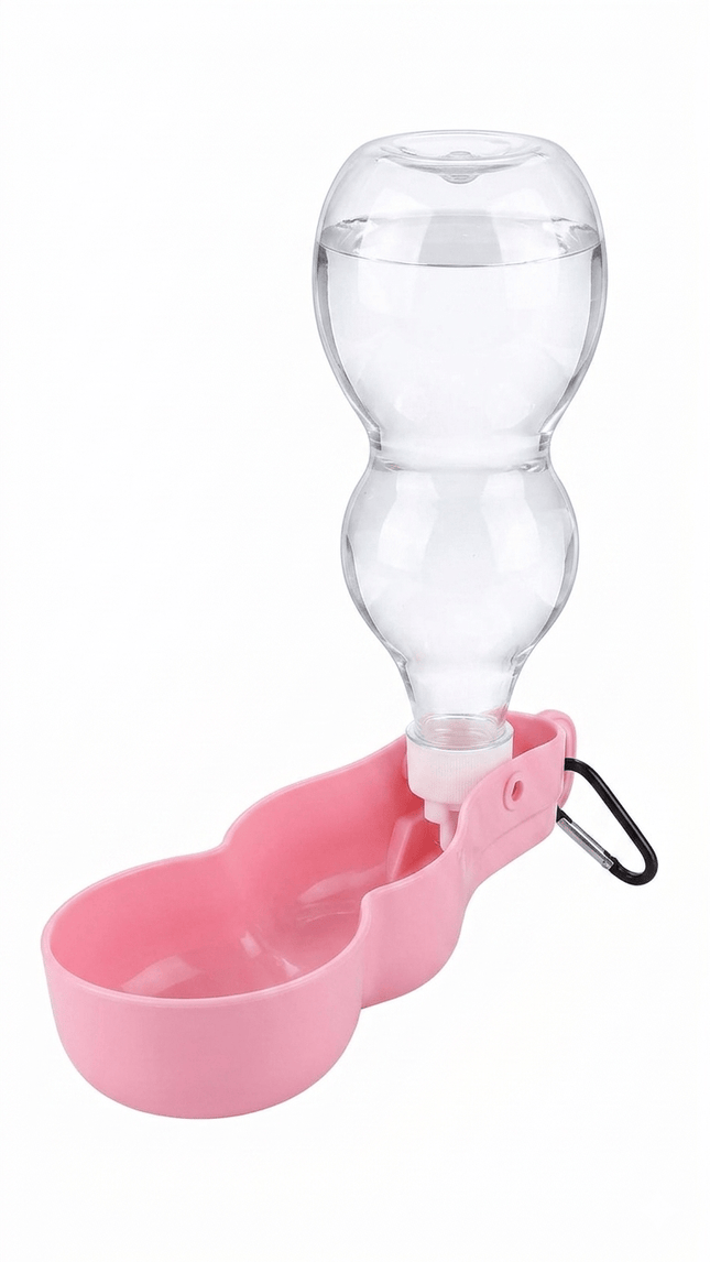 Ziggy Pupps Dog and cat Portable Pet Water Bottle for Walking and Travel 500 ml Pink