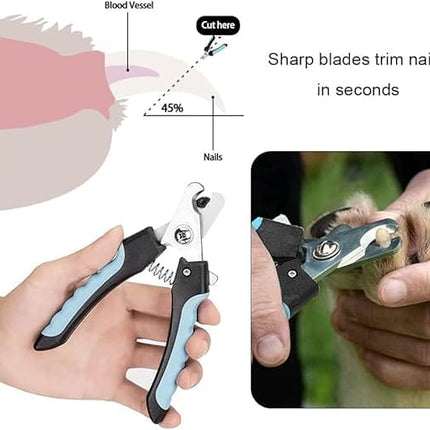 Ziggy Pupps Dog and cat Professional Spring Loaded Pet Nail Clippers Heavy Duty Trimmer for Dogs Aand Cats