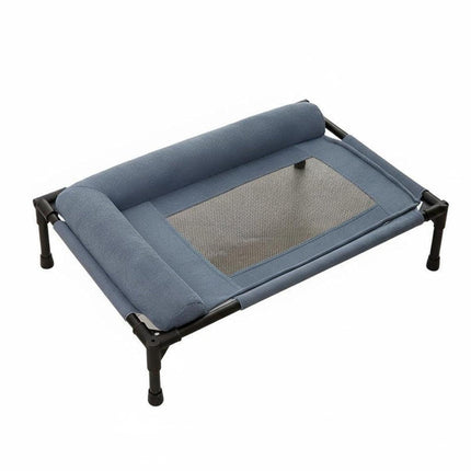 Ziggy Pupps Dog and cat Resistant Elevated Dog Bed Outdoor Cooling Cot With Steel Frame Breathable Mesh Washable For cats And Small Dogs Size 66x45x17