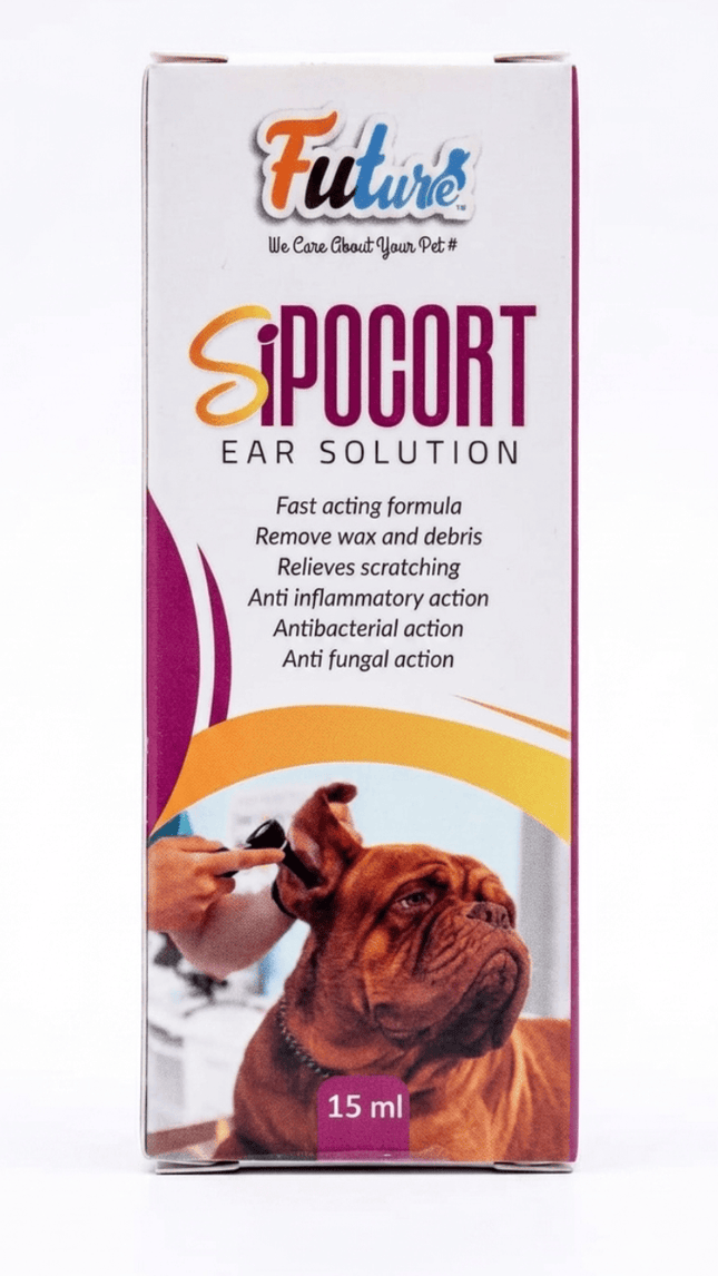 Ziggy Pupps Dog and cat Sipocort Pet Ear Solution Antibacterial And Antifungal Formula 15ml