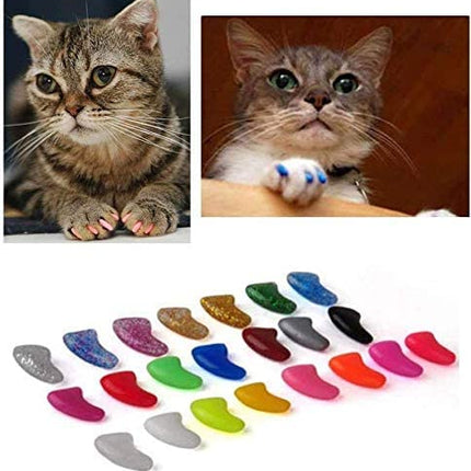 Ziggy Pupps Dog and cat Soft Cat Nail Caps Silicone Claw Covers with Adhesive Glue Size XS Weight 0.5 to 2.5 Kg