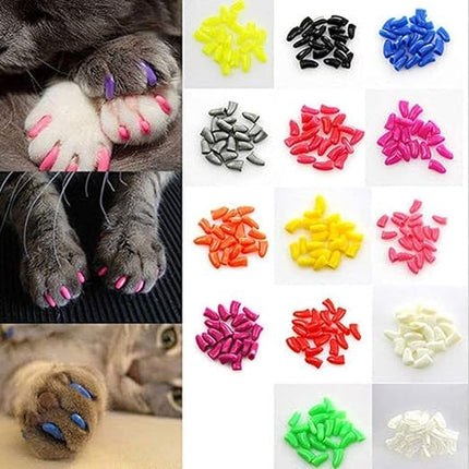 Ziggy Pupps Dog and cat Soft Cat Nail Caps Silicone Claw Covers with Adhesive Glue Size XS Weight 0.5 to 2.5 Kg