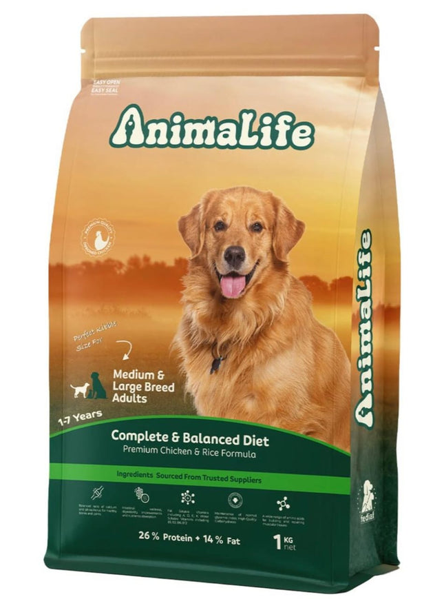 Ziggy Pupps Dog Animal life dry food for adult dogs with Chicken 1 kg