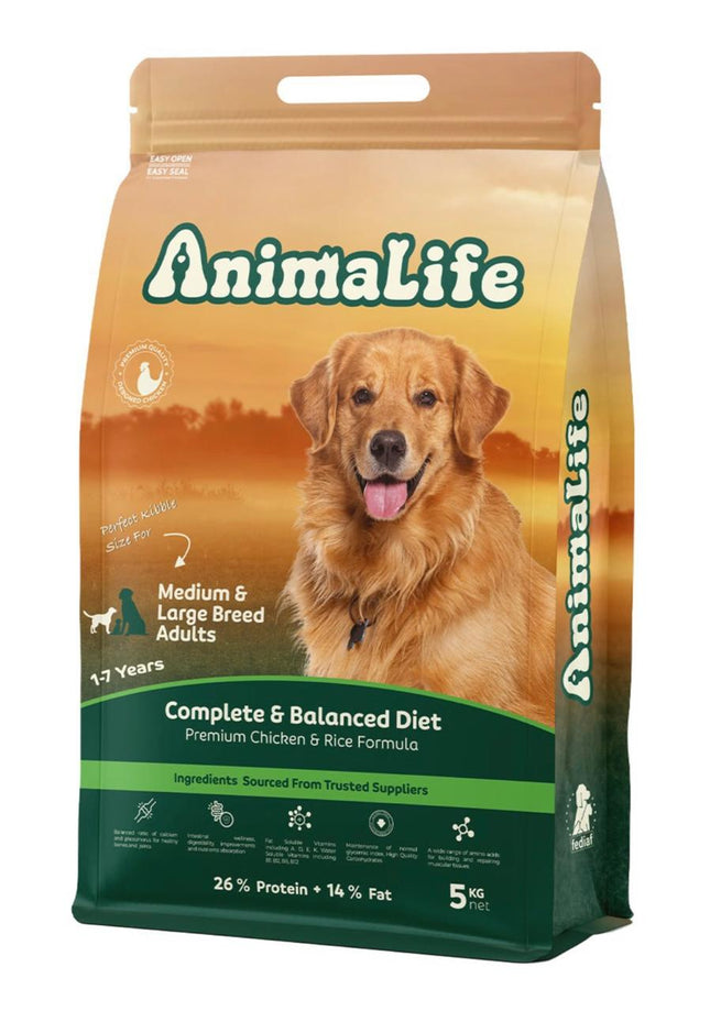 Ziggy Pupps Dog Animal life dry food for adult dogs with Chicken 5 Kg
