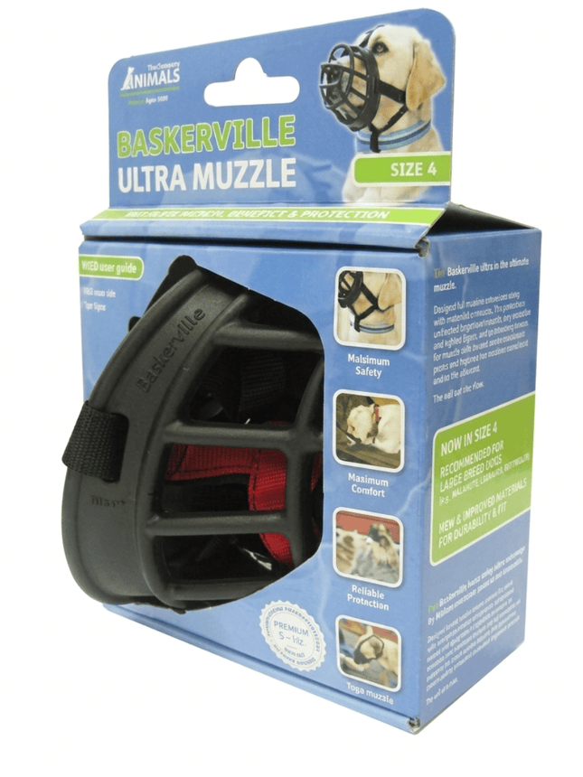 Ziggy Pupps Dog Baskerville Ultra Muzzle for Dogs Breathable Humane Design Size 3