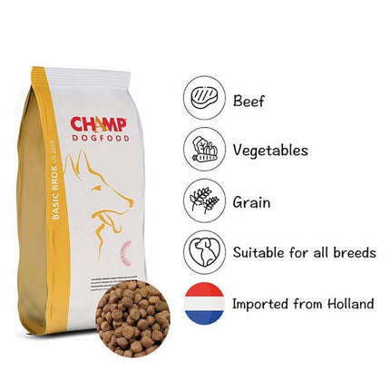 Ziggy Pupps Dog Champ Dry Food With Basic Brok Yellow 20Kg
