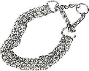 Ziggy Pupps Dog Choke Chain 3 Row Restricted Pull Size L