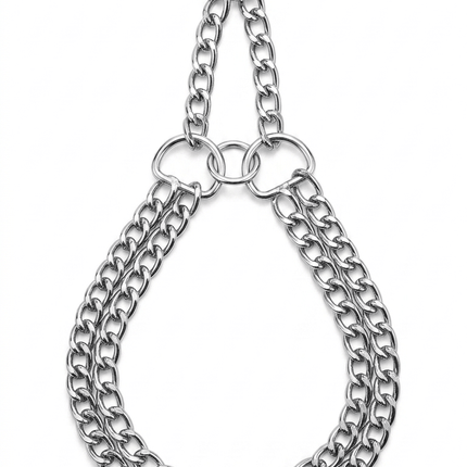 Ziggy Pupps Dog Choke Chain 3 Row Restricted Pull Size M