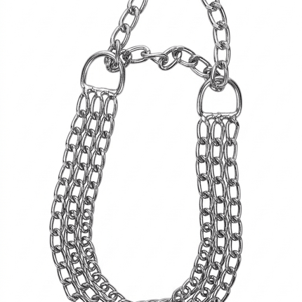 Ziggy Pupps Dog Choke Chain 3 Row Restricted Pull Size S
