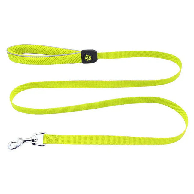 Ziggy Pupps Dog DOCO Athletica Small yellow  Reflective Mesh Dog Leash 150 in 1.5cm