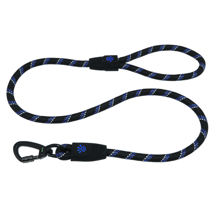 Ziggy Pupps Dog Doco Black and blue Reflective Rope Dog Leash 12.5cm