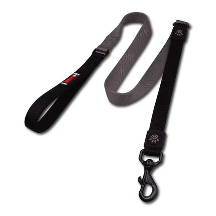 Ziggy Pupps Dog DOCO Large Black and Gray Nylon Bungee Dog Leash 120 cm