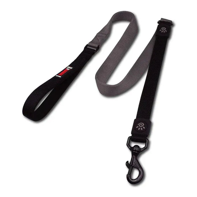Ziggy Pupps Dog DOCO Large Black and Gray Nylon Bungee Dog Leash 120 cm