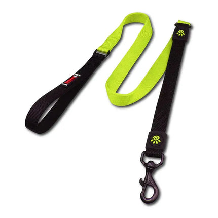 Ziggy Pupps Dog DOCO Large Black and Green Nylon Bungee Dog Leash 120 cm