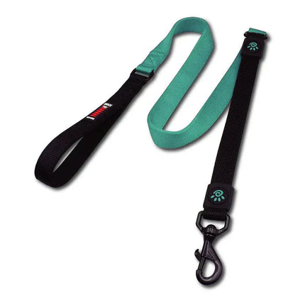 Ziggy Pupps Dog DOCO Large Black and turquoise Nylon Bungee Dog Leash 120 cm