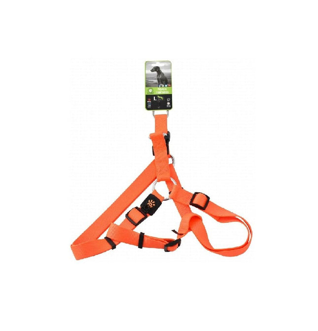 Ziggy Pupps Dog Doco Large Orange Nylon Dog Harness 2.5 in 65 to 99 cm