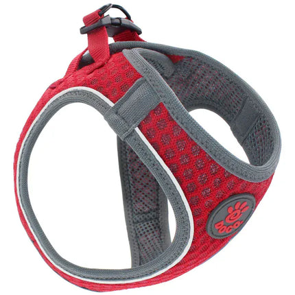 Ziggy Pupps Dog DOCO Large red and gray Reflective Net Mesh Harness 47-50cm