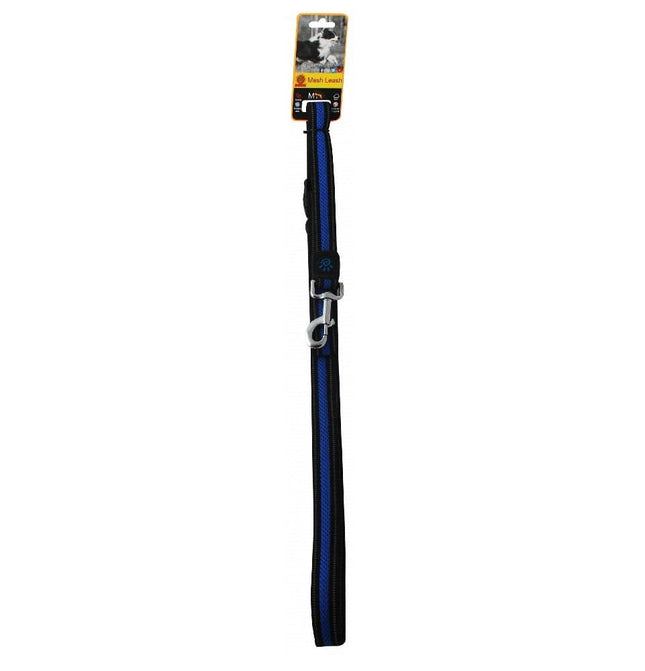 Ziggy Pupps Dog Doco Medium Black and Blue Mesh Dog Leash 180cm
