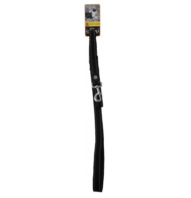 Ziggy Pupps Dog Doco Medium Black Mesh Dog Leash 180cm